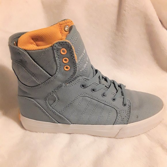 Supra Muska 001 Yellow and Gray High Top Sneakers - Picture 4 of 7